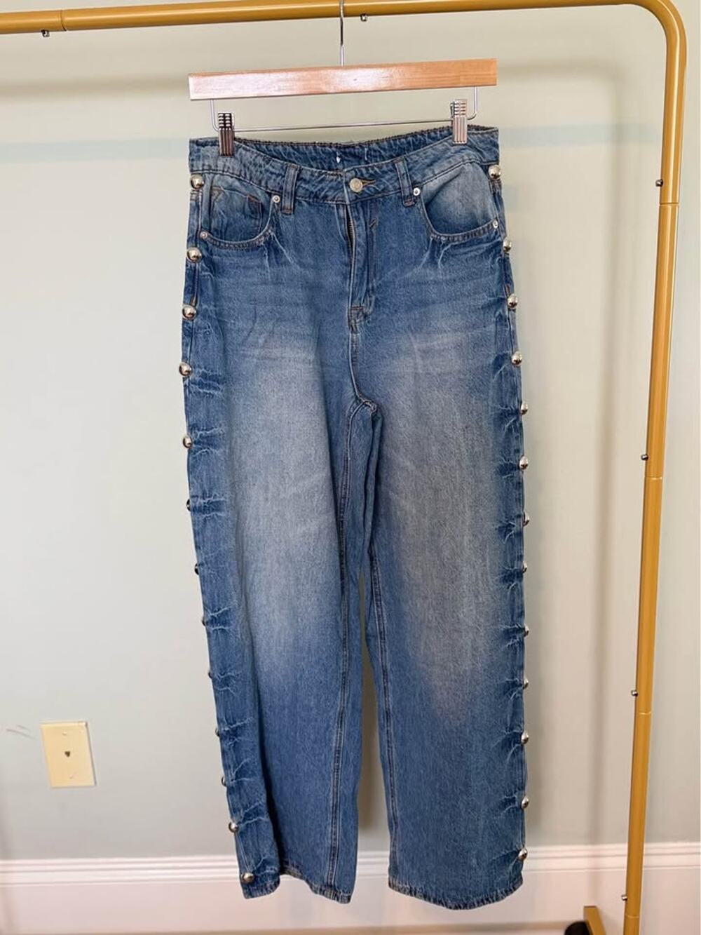 Studded Side Jeans
